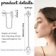Bar Drop Chain Stud Earrings Butterfly Heart Moon Flower CZ Lightning Chain Earring Threader Dangle Earrings For Women Bar Drop Chain Stud Earrings Butterfly Heart Moon Flower CZ Lightning Chain Earring Threader Dangle Earrings For Women